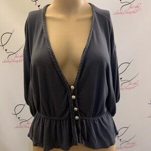 Pretty Good. Size M. Lagenlook. Braided Edging. Dolman. Rayon. Top. B108